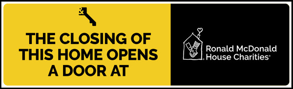 Ronald McDonald House Charities Sign Rider, 6h x 18w, Poly